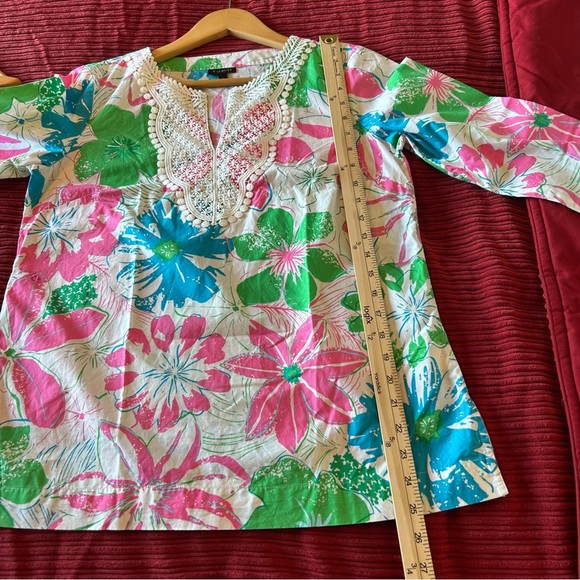 Talbots Lace Bob Floral Tunic. Size Small. - Picture 11 of 11